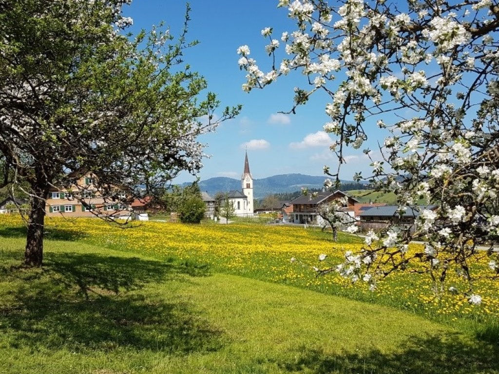 Blick auf die Pfarrkirche Müselbach
